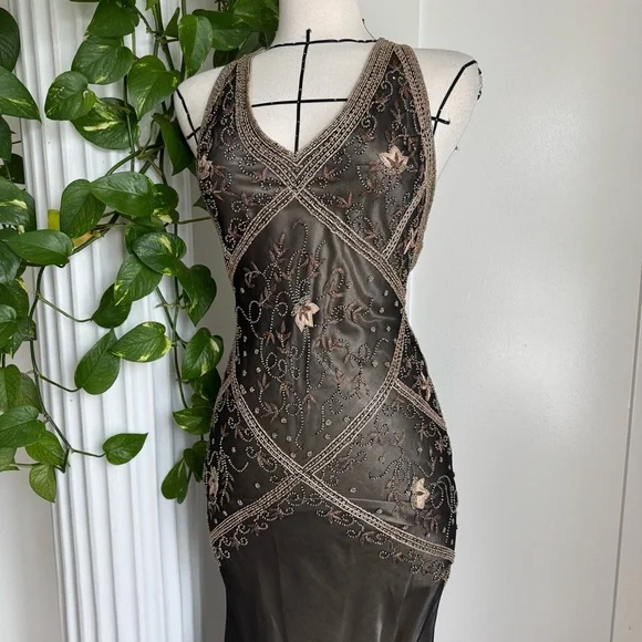 Caché Flapper Vintage Beaded Gown - Picture 4 of 8